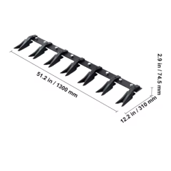 Frontālā kausa zobi papildus plāksne 130cm universāls pielietojums visu veidu traktoriem