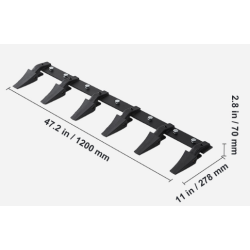 Frontālā kausa zobi papildus plāksne 120cm universāls pielietojums visu veidu traktoriem