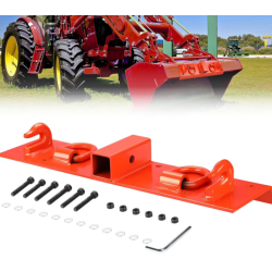 Traktora frontālā kausa satvēriena āķi pieskrūvējami, nav lētais variants