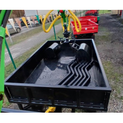 Piekabes kravas kaste pašizgāzējs komplekts ar apakšrāmi un pacelšanas hidraulisko cilindru uzmontējams uz mūsu tirgotās meža piekabes Meža piekabe 3t piekabe nopērkama atsevišķi