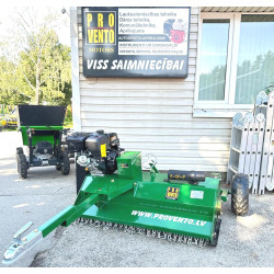 Pļaujmašīna ATV mulčētājs zāles pļāvējs smagiem darba apstākļiem lielie smagie 400g asmeņi elektrostarts piekabināms kvadraciklam ATV 120 ar benzīna 16 Zs Loncin motoru Flail mower 