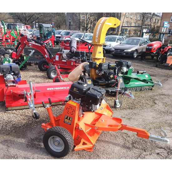 Pļaujmašīna ATV mulčētājs zāles pļāvējs jaunums atverama aizmugure piekabināms riteņi sānos vai aizmugurē ATV120 18Zs motors