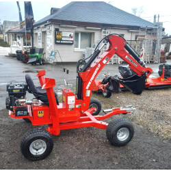 Ekskavators ATV 4 riteņu un 360 grādu rotācija ar 16 Zs benzīna motoru elektrisks starts autonomas darbības mini ekskavators  ATV ekskavators 