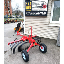 Grābeklis piekabināms gružu lapu savākšanai ceļa līdzināšanai 1,3m