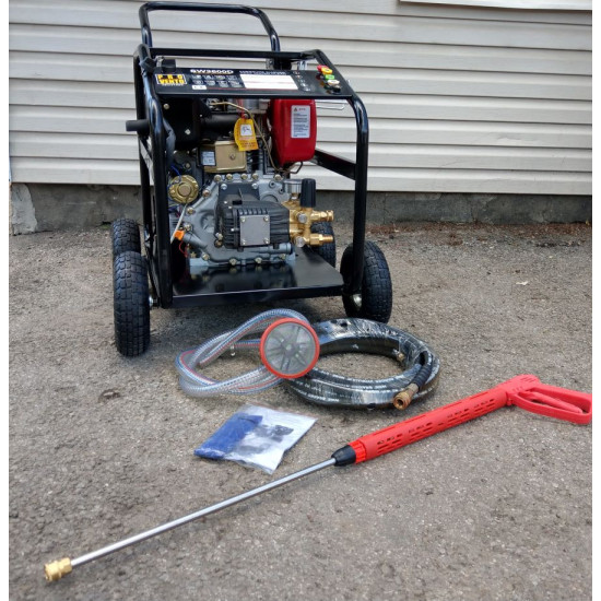 Augstspiediena mazgātājs SW3600DE, ar dīzeļa motoru 10Zs, elektrostarts, max spiediens 248Bar, ūdens 1092 l/h