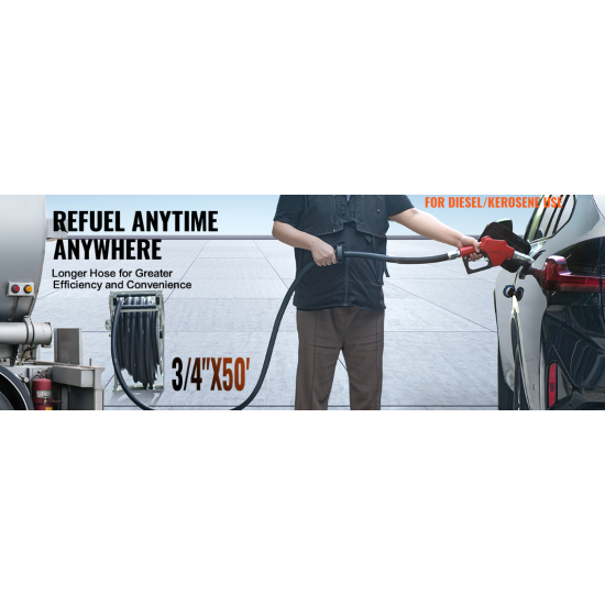 Degvielas piegādes šļūtene 15m ar spoli un automātisko uzpildes pistoli dīzeļdegvielas uzpildes iekārta Mini DUS