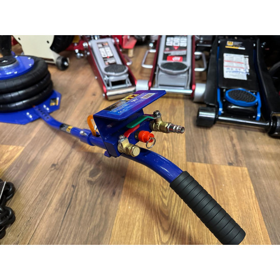 Domkrats pneimatiskais pacēlājs ar gaisu darbināms 3,5t celtspēja 150mm - 500mm garais rokturis komplektā adapteris