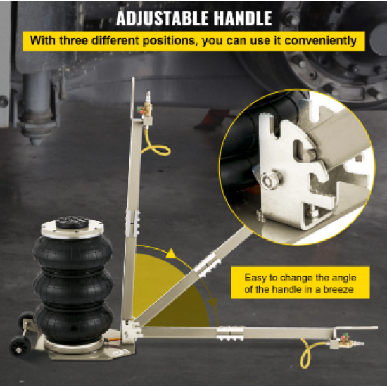 Domkrats pneimatiskais pacēlājs ar gaisu darbināms 3T celtspēja regulējams kāts