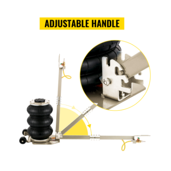 Domkrats pneimatiskais pacēlājs ar gaisu darbināms 3T celtspēja regulējams kāts