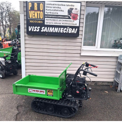 Moto ķerra ar kāpurķēdēm Motorrati ar motoru mini dumperis vedējs pašizgāzējs noņemami borti ar motoru dumpers 6,5 Zs  4x4