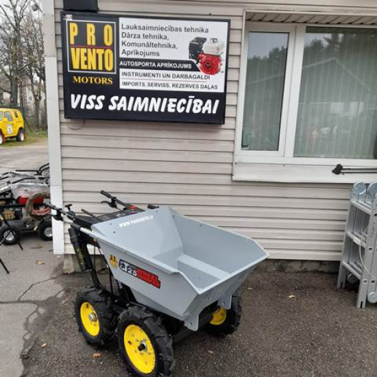 Moto ķerra Motorrati ar jaunā tipa Stage V motoru Briggs Stratton ar elektrisku startēšanu, dumperis - vedējs, pašizgāzējs ar motoru, dumpers 5,5 Zs 4x4