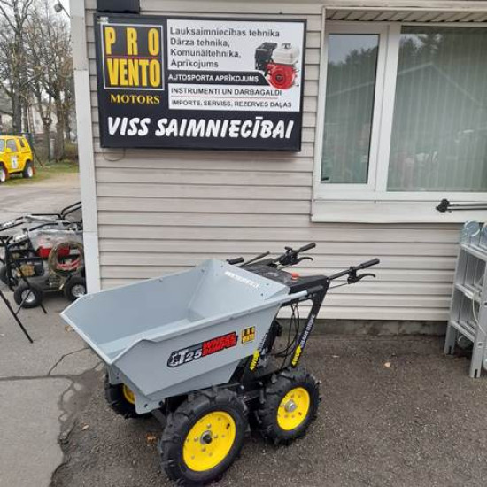 Moto ķerra Motorrati ar jaunā tipa Stage V motoru Briggs Stratton ar elektrisku startēšanu, dumperis - vedējs, pašizgāzējs ar motoru, dumpers 5,5 Zs 4x4