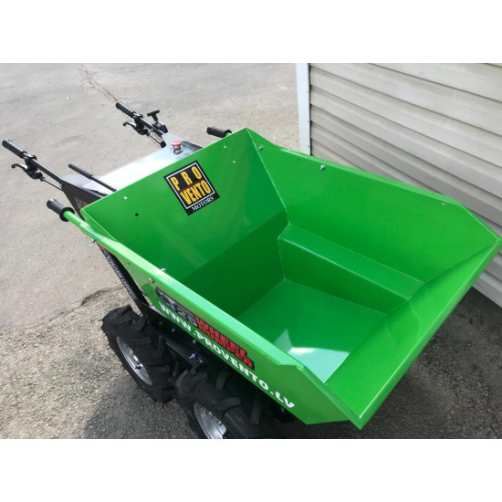 Moto ķerra, Sniega šķūris ar lāpstu, Motorrati ar motoru, dumperis - vedējs, pašizgāzējs ar motoru, dumpers 5,5 Zs 4x4