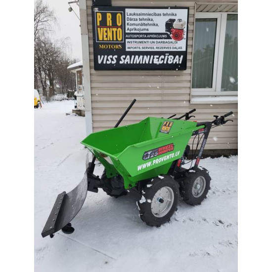 Moto ķerra, Sniega šķūris ar lāpstu, Motorrati ar motoru, dumperis - vedējs, pašizgāzējs ar motoru, dumpers 5,5 Zs 4x4