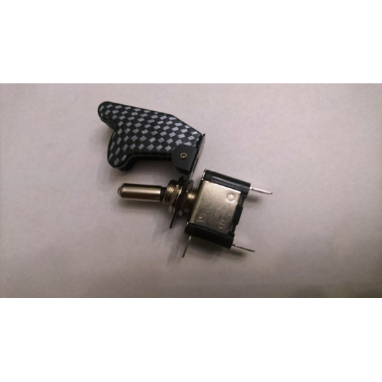 Slēdzis On/Off universāls ar aizsargvāciņu un lampiņu