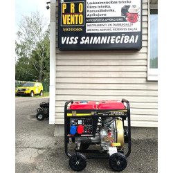 Ģenerators S6500DE3  380V/220V 3 fāzes Max 5,0kW dīzeļdzinējs ar elektrisko starteri ar riteņiem. Lielākā izvēle Latvijā!