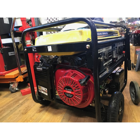 Ģenerators S7500CXE  220V Max 6,5kW, benzīndzinējs, ar elektrisko starteri, ar riteņiem