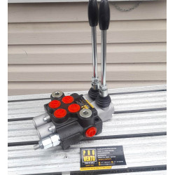 Hidrauliskais dalītājs 2-sekciju 40l min hidrosadalītājs dalītājs traktortehnikai un citām iekārtām universāls pielietojums