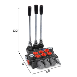 Hidrauliskais dalītājs 3-sekciju 40l min hidrosadalītājs dalītājs traktortehnikai un citām iekārtām universāls pielietojums
