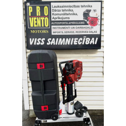 Stabu dzinējs pāļu dzinējs prese 49/69/100mm iedzinējs žoga stabu sitamais ar lielo 52ccm benzīna motoru koferis komplektā