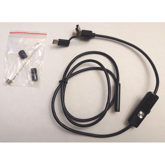 Kamera, videokamera endoskops Type-C / Micro Usb / USB, Universāls 3 in 1 pieslēgums USB Micro USB vai Type C vienā štekerī Android Cietais kabelis