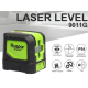Lāzera līmeņrādis, krusteniskais, krustlīniju, krustleņķa HUEPAR, zaļie stari, pašlīmeņojošs 9011G