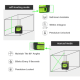 Lāzera līmeņrādis, krusteniskais, krustlīniju, krustleņķa HUEPAR, zaļie stari, pašlīmeņojošs 9011G