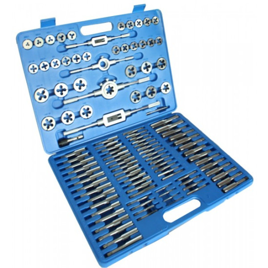 Vītņu griešanas instrumentu komplekts metriskām vītnēm, 110 vienības