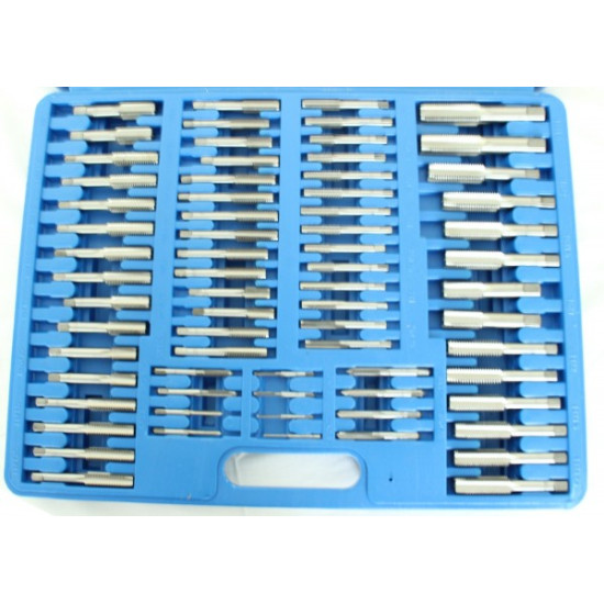Vītņu griešanas instrumentu komplekts metriskām vītnēm, 110 vienības