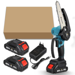 Zaru zāģis 4 collu ar akumulatoru ķēdes zāģis 2 baterijas komplektā