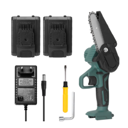 Zaru zāģis darbināms ar akumulatoru ķēdes zāģis 2 baterijas komplektā