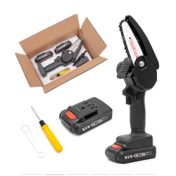 Zaru zāģis darbināms ar akumulatoru ķēdes zāģis 2 baterijas komplektā