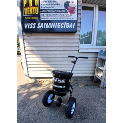 Kaisītājs sāls smiltis mēslojums minerālmēsli sēklas izkliedētājs sējmašīna stumjams 23l universāls pielietojums ziemā un vasarā