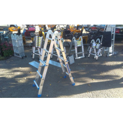 Kāpnes Trepes A tipa 4x3 Multi izvelkamas saliekamas universālas multifunkcionālas 4 daļas 3 pakāpieni ( arī 4x4, 4x5) Lielie paaugstinātas izturības apaļie šarnīri.