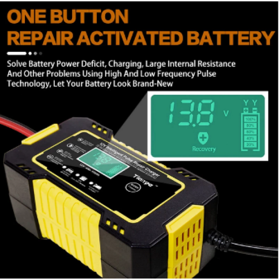 Akumulatoru lādējamā ierīce ineliģentais lādētājs GEL ,AGM VRLA ar digitālu displeju un visiem pārējiem akumulatoriem 12V max 6 A