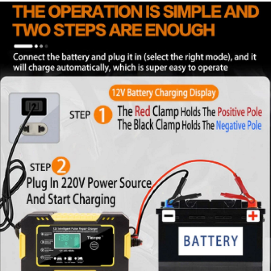 Akumulatoru lādējamā ierīce ineliģentais lādētājs GEL ,AGM VRLA ar digitālu displeju un visiem pārējiem akumulatoriem 12V max 6 A