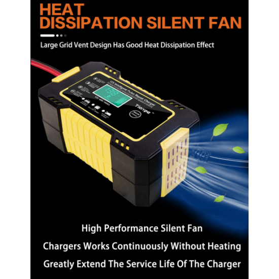 Akumulatoru lādējamā ierīce ineliģentais lādētājs GEL ,AGM VRLA ar digitālu displeju un visiem pārējiem akumulatoriem 12V max 6 A