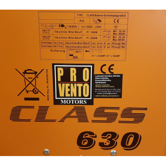 Akumulatoru lādētājs lādējamā ierīce ar starta funkciju taimeris Class 630 BOOST Vecais labais metāla korpusa modelis