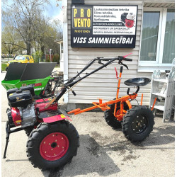 Adapteris motoblokam ar sēdekli kultivatoram bremzes kabināmā uzkare universāls pielietojums riteņi 5.00 - 12"