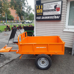 Piekabe motoblokam lielā ar noņemamiem bortiem universāla  1,4 x 1,0 x 0,30m