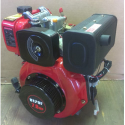 Dīzeļmotors 7,0 ZS, 178FE,  Elektro starts/rokas starts, 20mm ass, Diesel engine Yanmar, Kipor, Strong u.c. analogs