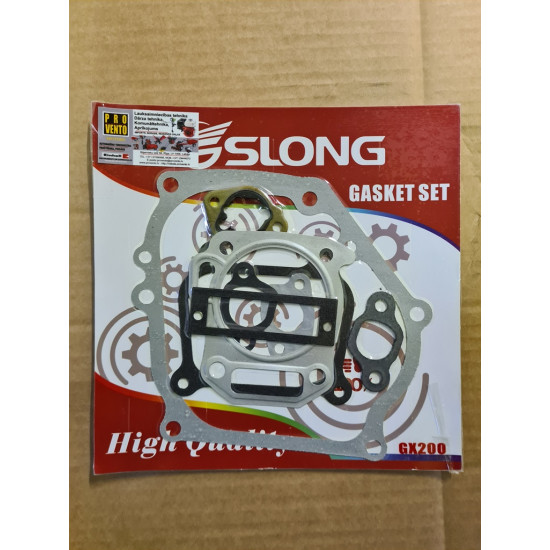 Blīvju komplekts motoriem Honda GX200, Slong 6,5 Zs, var izmantot arī 5,5 Zs, un 7,5 Zs analogiem Zongshen , Lifan, utt., ļoti augsta kvalitāte.