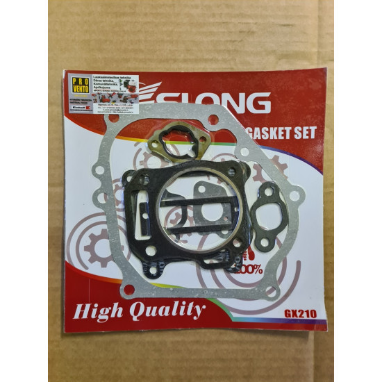 Blīvju komplekts motoriem Honda GX210, Slong 7,5 Zs, var izmantot arī 5,5 Zs, un 6,5 Zs analogiem Zongshen , Lifan, utt., ļoti augsta kvalitāte.