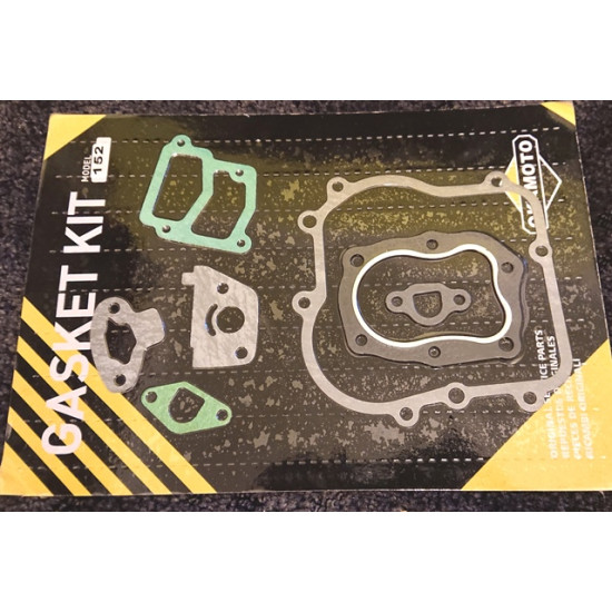 Blīvju komplekts motoriem Honda GX100, 152F 154F Slong, 98ccm, 2,5Zs 2,8Zs 3,0Zs, plašs pielietojums Loncin, Zongshen, Lifan, utt., ļoti augsta kvalitāte.