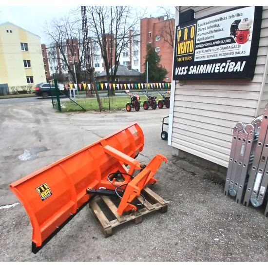 Sniega lāpsta 2,5m traktoram priekšā vai aizmugurē universāla hidrauliska Euro sakabe