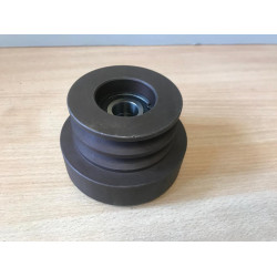 Sajūgs ar 2 celiņu skriemeli plaša pielietojuma, komplekts ar sajūga uzlikām siksnu piedziņai 25mm asij