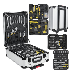 Instrumentu komplekts alumīnija koferī ar riteņiem Keltin