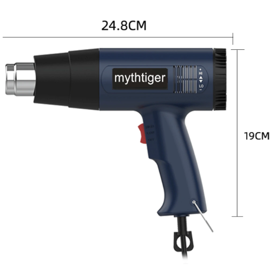 Fēns tehniskais fēns 2000W regulējama temperatūra