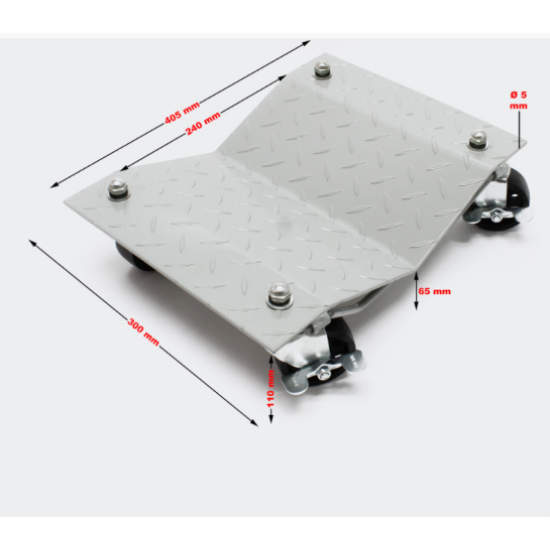 Auto ratiņu komplekts 2 gab. Transporta pārvietošanas platformas, Ratiņi automašīnu pārvietošanai paliktnis auto stumšanai 2 gab. komplekts