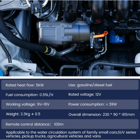 Autonomā apkure apsilde salonam 12V 5Kw salona apsilde antifrīza sildītājs ar dīzeļdegvielu vai benzīnu Webasto EBERSPÄCHER  heater uc analogs